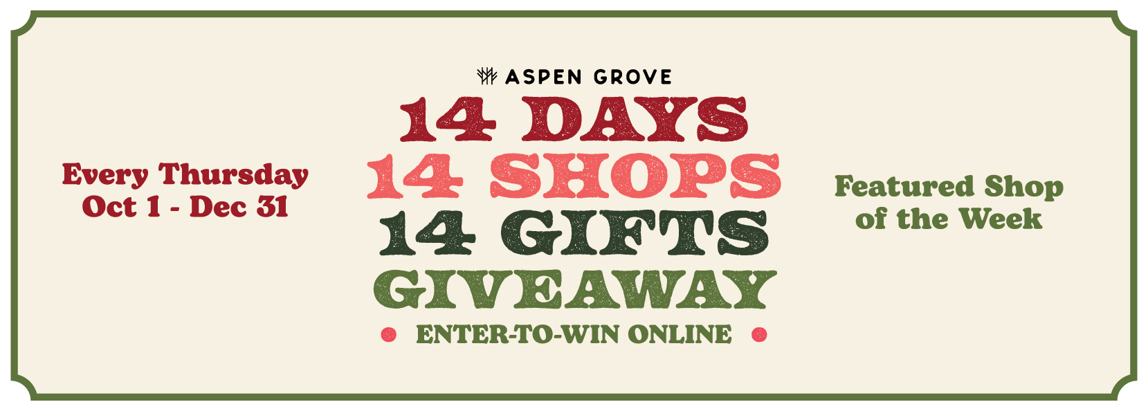 14 Days. 14 Shops. 14 Gifts